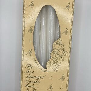 Vintage White Beacon Hill Taper Candles x12- 10”